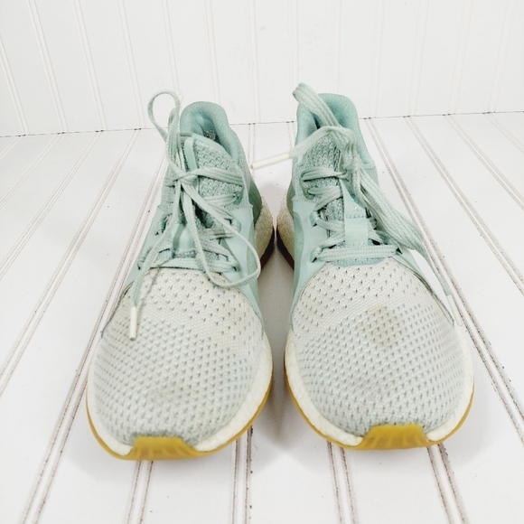 adidas PureBoost X Clima Ash Green Athleisure Slip On Running Sneakers F503 - Picture 3 of 13